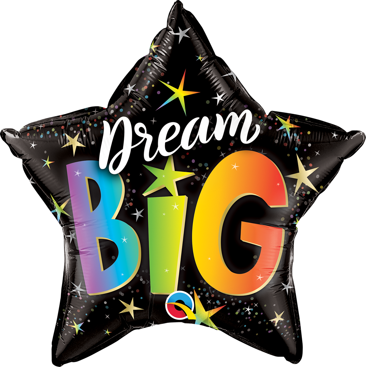 Q 20"Q Big Dream Rainbow Stars. Куля повітряна фольгована Зірка, В ПЗ