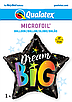 Q 20"Q Big Dream Rainbow Stars. Куля повітряна фольгована Зірка, В ПЗ, фото 3
