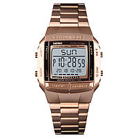 Skmei 1381 illuminator розовое золото мужские спортивные часы
