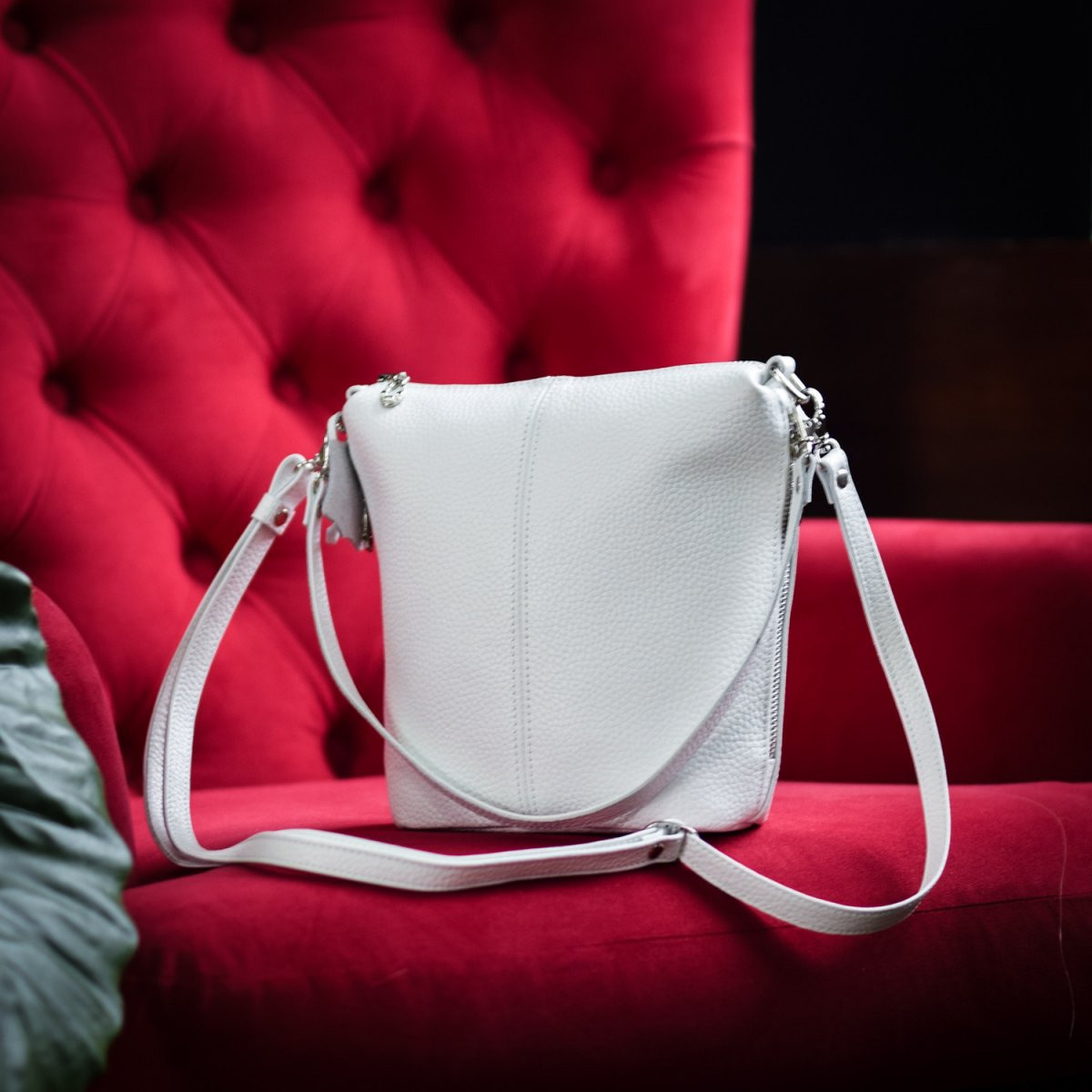 Сумка жіноча через плече "Katana" середня з натуральної шкіри Florida, фото 1