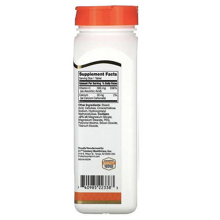21st Century Vitamin C 500 mg 250 Tabs, фото 2