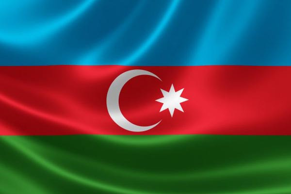 Прапор Азербайджану, 1500х1000 мм, прапорна сітка, люверси