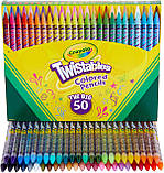 Дитячі кольорові олівці з викручуваним стрижнем Twistables 50 кольорів, Crayola крайолу, фото 3
