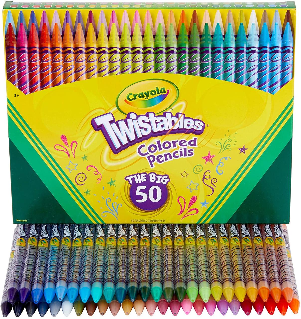 Детские цветные карандаши с выкручивающимся стержнем Twistables 50 цветов, Crayola крайола - фото 3 - id-p1410533758