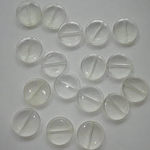 Намистини акрил "Плоский Клуг" прозорий 21 мм 500 грам