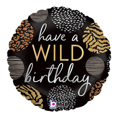 BT 18" Happy Birthday Wild Pkg. Куля фольгована З Днем народження — В УП