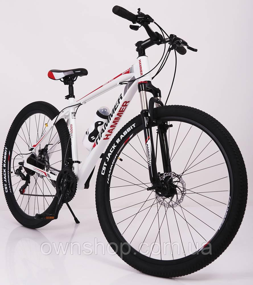 Стильний спортивний алюмінієвий велосипед S200 колеса 27.5*2,25, рама 19'' біло-червоний, фото 1
