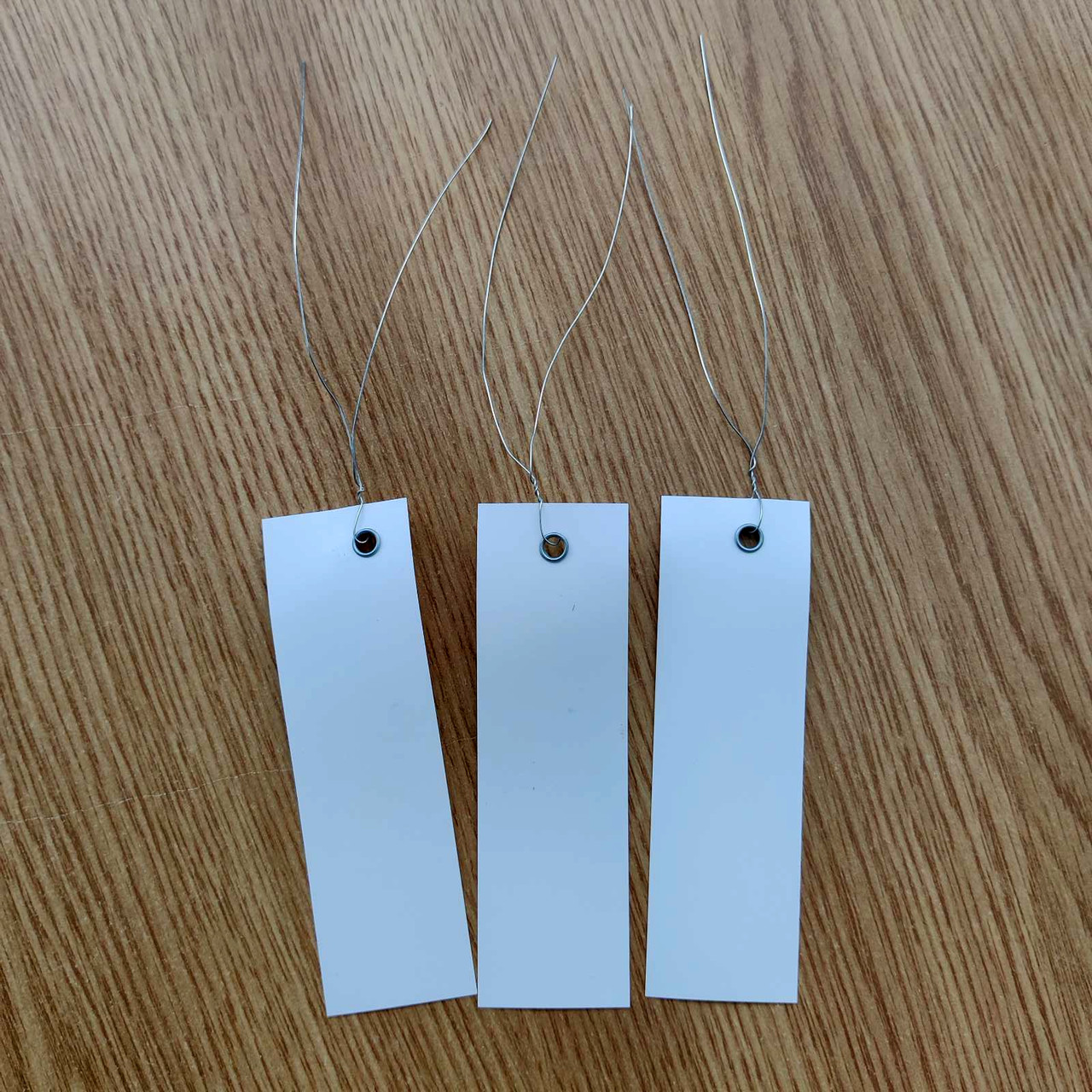 Етикетки на оцинкованому дроті, білі, 2*10 см, 250 шт (Німеччина)