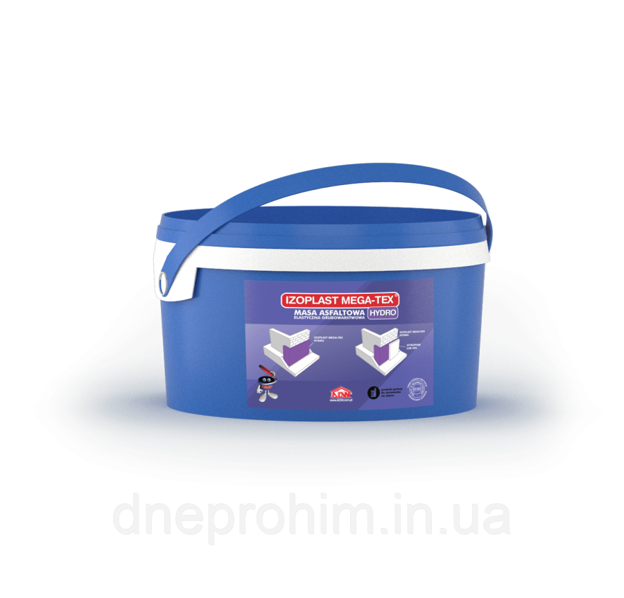 Бітумова маса для приклеювання плит утеплювача, на основі органічного розчинника Izoplast Mega-Tex 23 кг., фото 1