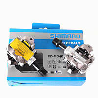 Контактные педали Shimano PD-M540 + шипы Shimano SM-SH51, серебро Оригинал