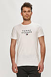 Чоловіча футболка Tommy Hilfiger, біла момі хілфігер, фото 2