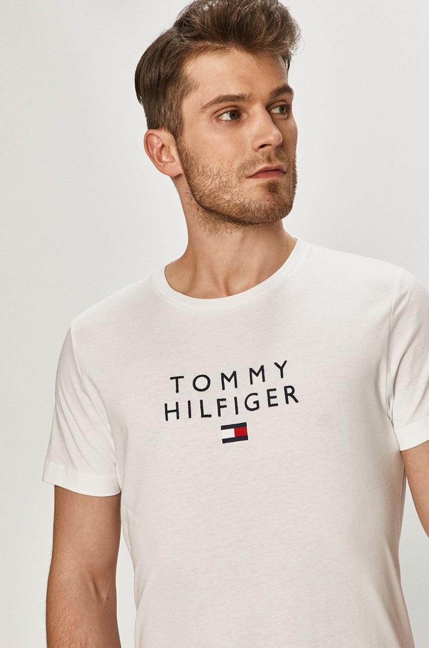 Чоловіча футболка Tommy Hilfiger, біла момі хілфігер