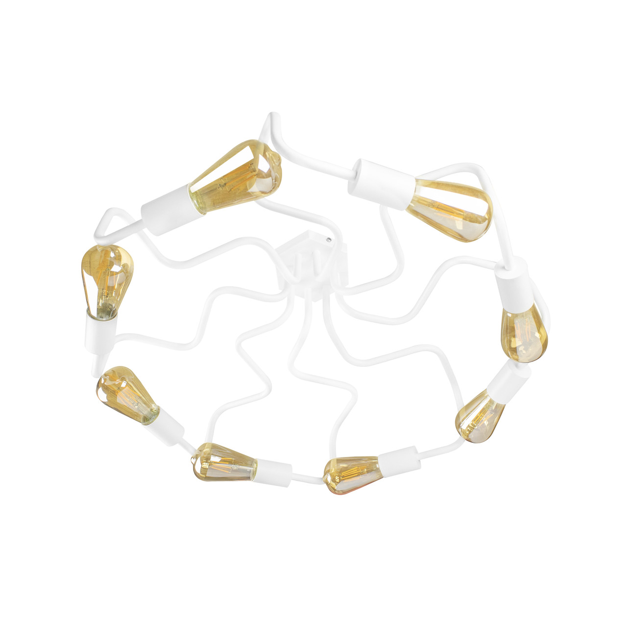 Стельова люстра павук лофт біла 8 ламп Laminari  NL 5526-8 W, фото 1