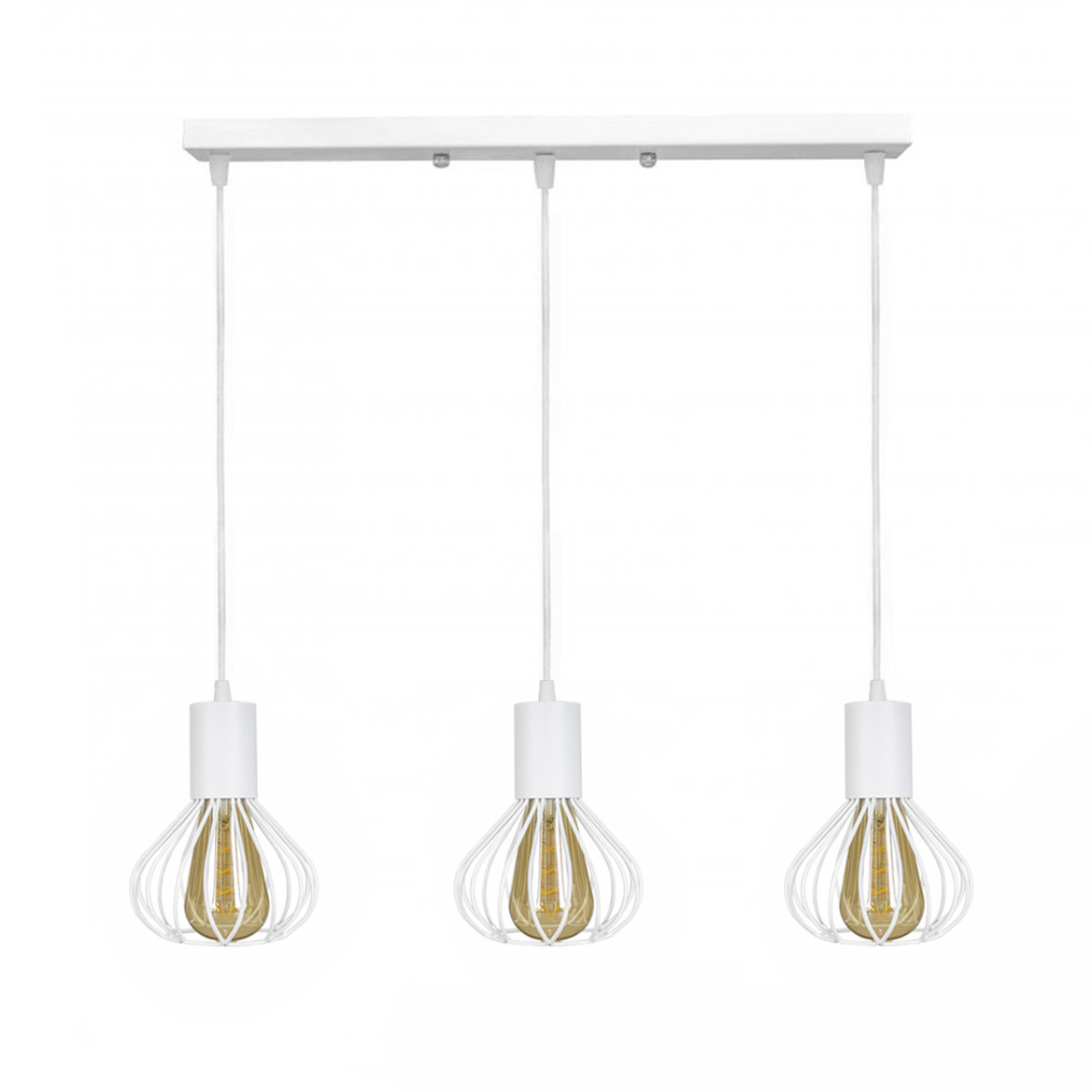 Світильник лофт підвісний Е27-3 Lotusі білий NL 1415-3W, фото 1