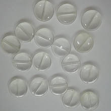 Намистини акрил "Плоский Клуг" прозорий 29 мм 500 грам