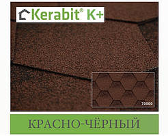 Бітумова черепиця KERABIT Потрійка K+ червоно-чорний