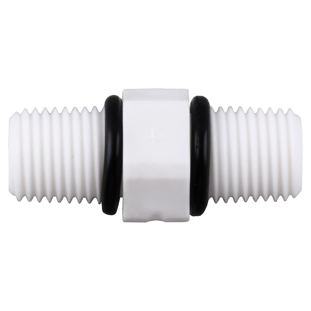 Ніпель пластиковий з кільцями ущільнювачів 1/4"х1/4" ST050-А