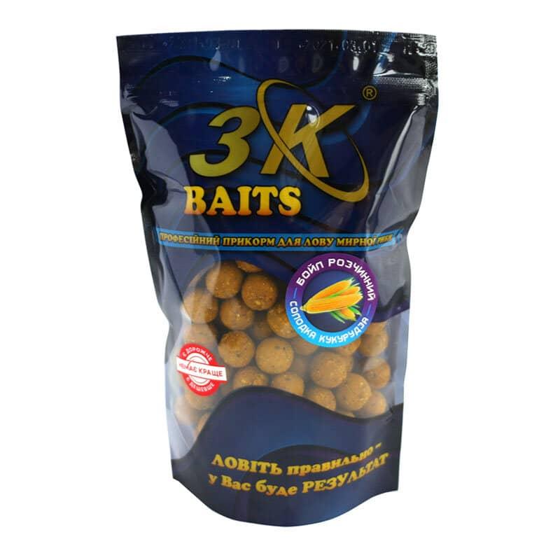 Бойл 3KBaits розчинний пиляльний Солодка кукурудза 16 мм 400 г (3KB1252)