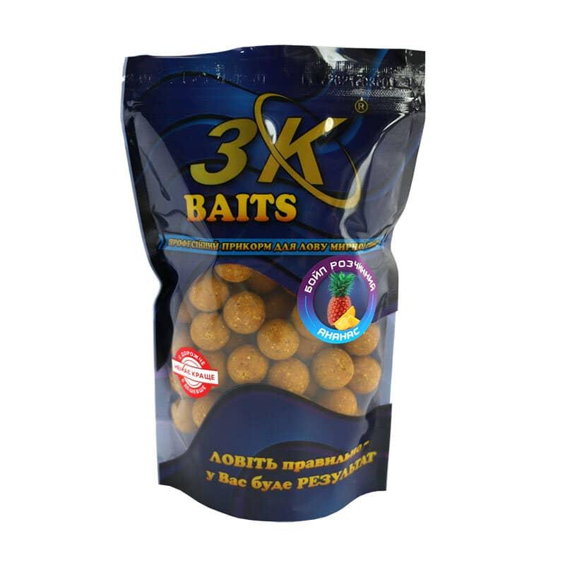 Бойл 3KBaits розчинний пиляльний Ананас 20 мм 400 г (3KB1262)