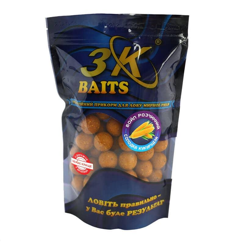 Бойл 3KBaits розчинний пиляльний Солодка кукурудза 20 мм 400 г (3KB1264), фото 1