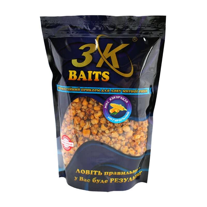 Прикорм 3KBaits Зерновий мікс Кукурудза Натуральний 1000г (3KB1021)