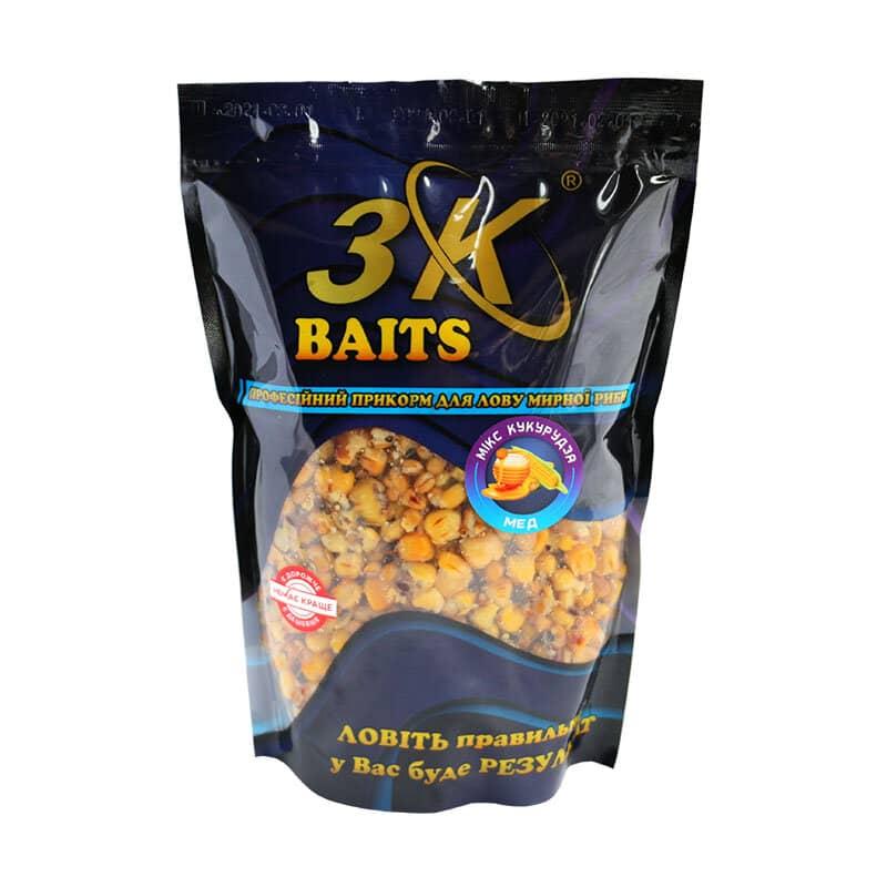 Прикорм 3KBaits Зерновий мікс Кукурудза Мед 1000г (3KB1022)