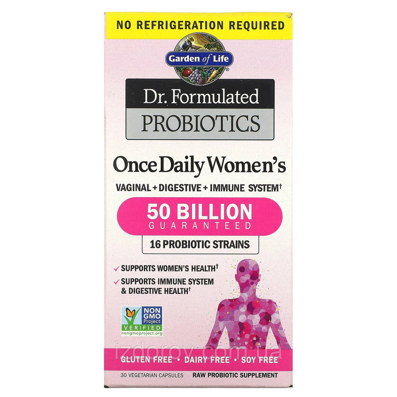 Garden of Life, Dr. Formulated Probiotics, Пробиотики для женщин, 50 млрд КОЕ, 30 вегетарианских капсул - фото 1 - id-p1410604471