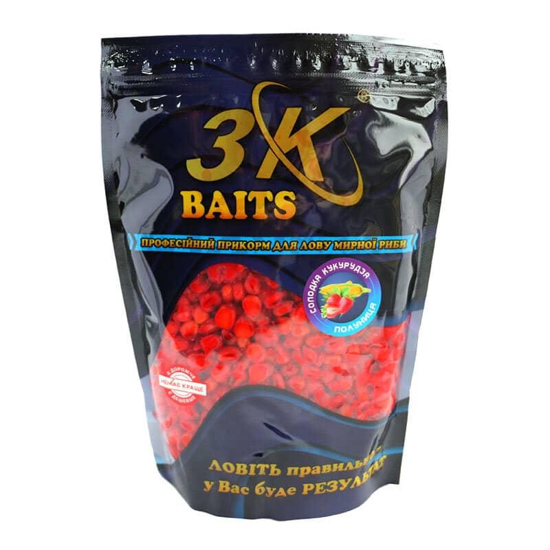 Прикорм 3KBaits Солодка кукурудза Полуниця 800г (3KB1116)