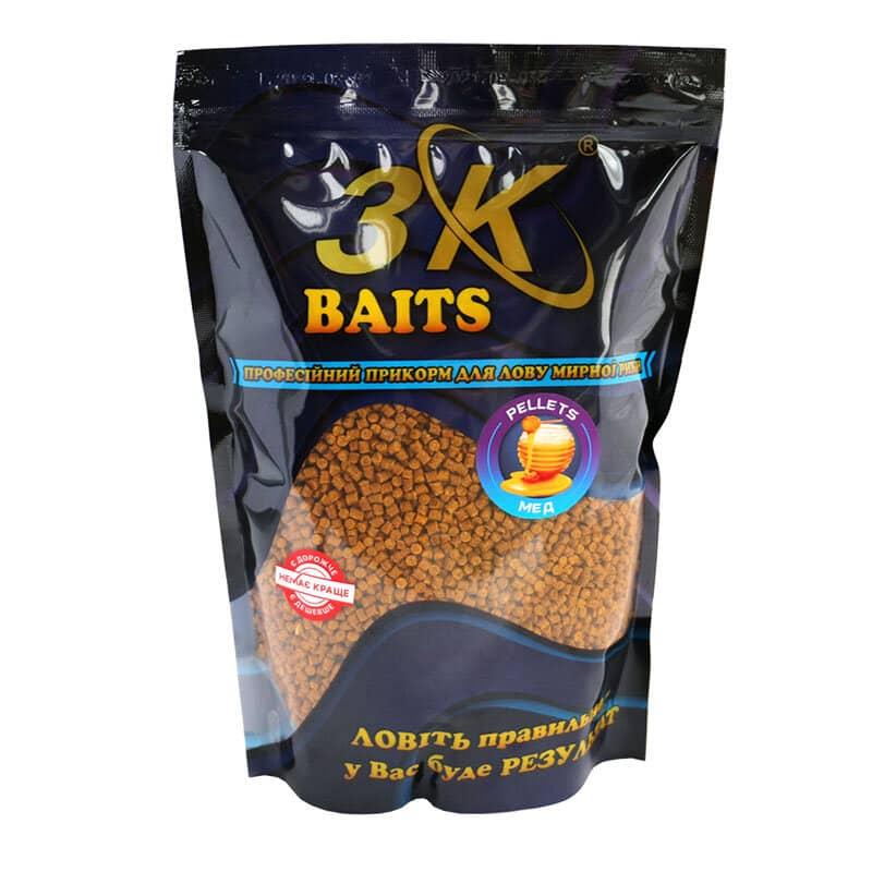 Пелети 3KBaits Мед 2мм 800г (3KB1142)