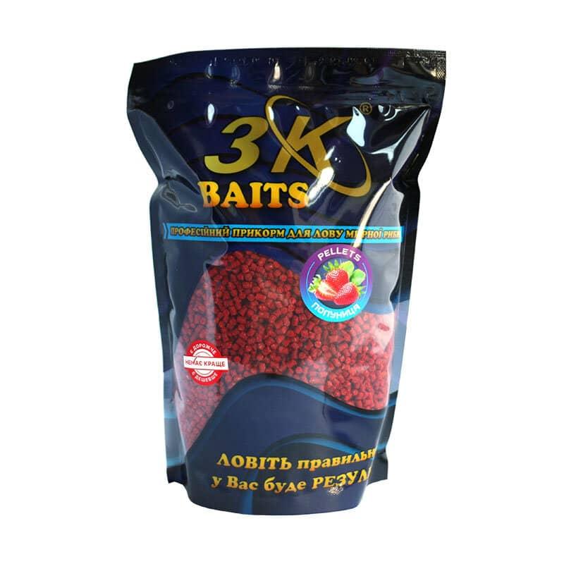 Пелети 3KBaits Полуниця 2мм 800г (3KB1146)