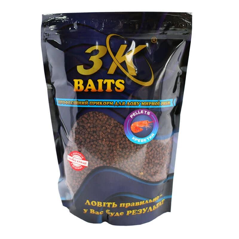 Пелети 3KBaits Креветка 2мм 800г (3KB1154)