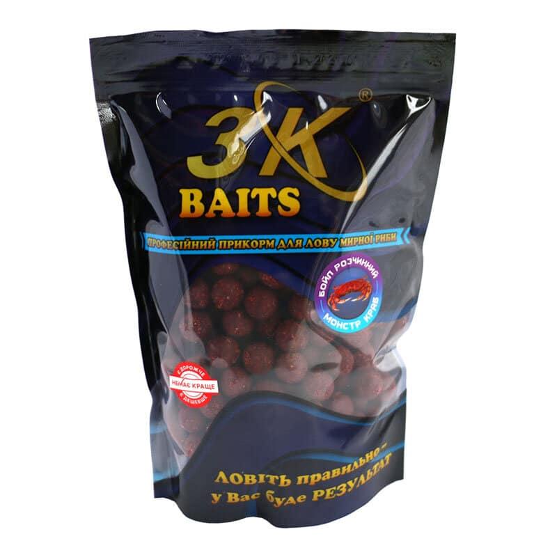 Бойл 3KBaits розчинний запилені Монстр краб 16мм 800г (3KB1164), фото 1