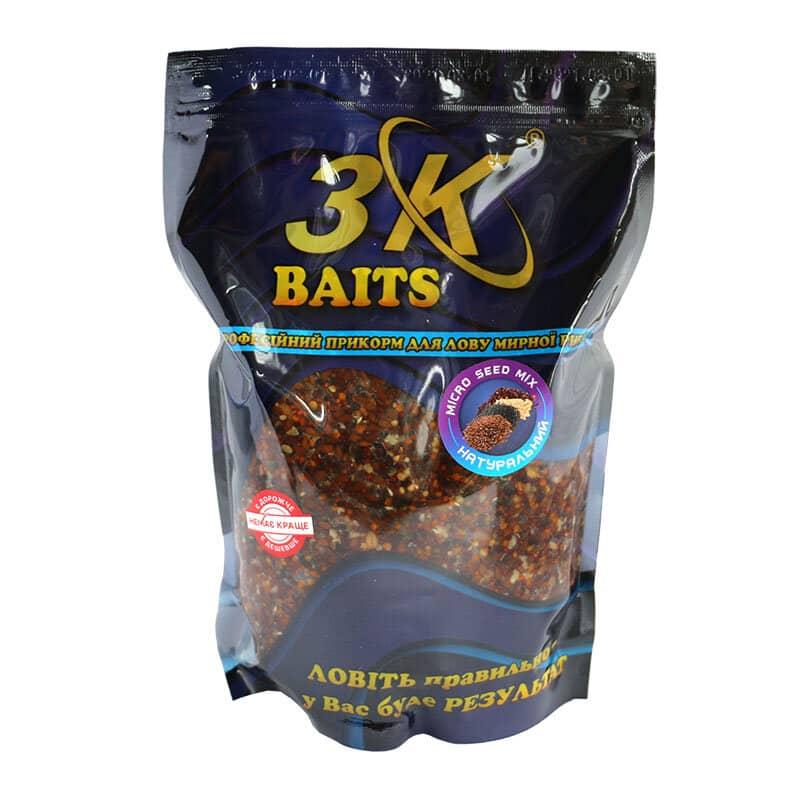 Прикорм 3KBaits Зерновий мікс Micro seed mix Натуральний 1000г (3KB1192)