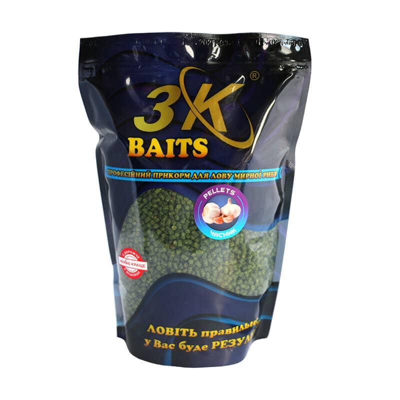 Пелети 3KBaits Часник 2мм 800г (3KB1199)