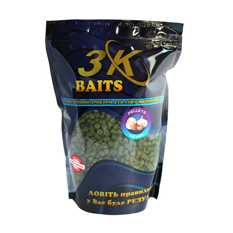 Пелети 3KBaits Часник 6мм 800г (3KB1201)