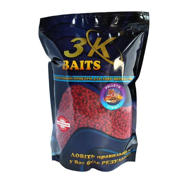 Пелети 3KBaits Спеції 4мм 800г (3KB1204)