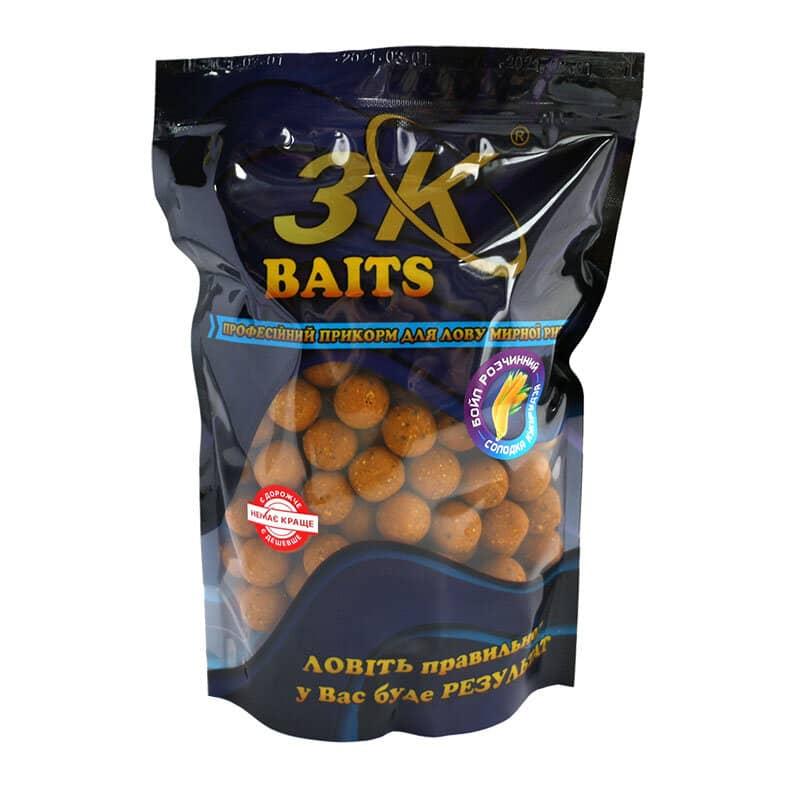 Бойл 3KBaits розчинний запилені Солодка кукурудза 20мм 800г (3KB1217)