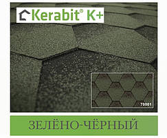 Бітумова черепиця KERABIT Тройка K+ зеленувато-чорний