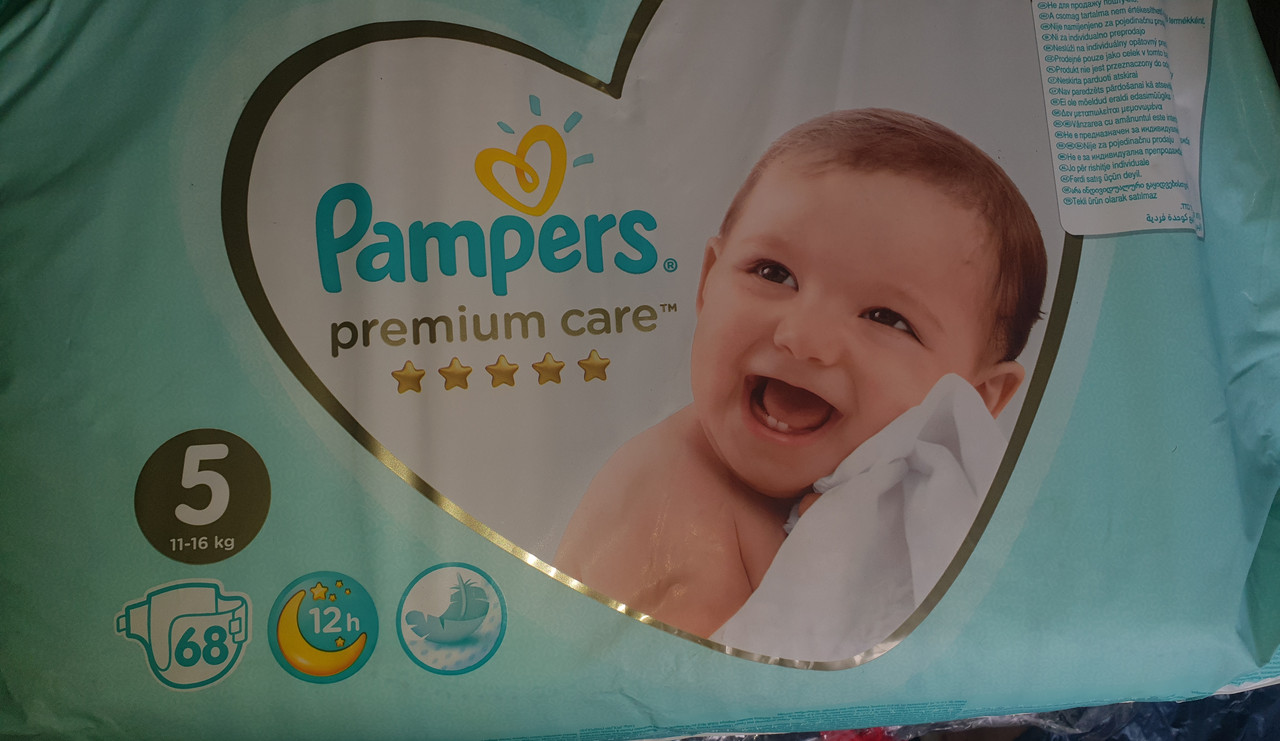 Підгузники Pampers premium care 5 ,68 шт. Памперс преміум кеар 5 т