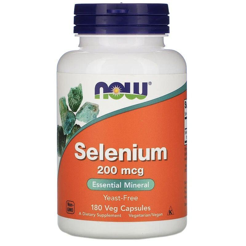 Харчова добавка NOW Foods Selenium 200 mcg 180 VCaps