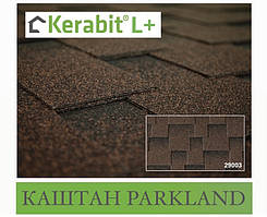 Бітумова черепиця KERABIT Квадро L+ Стиглий каштан Parkland Brown (коричнево-чорний)