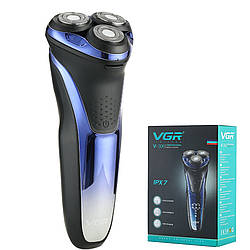 Електробритва VGR V 306 акумуляторна водонепроникна Бритва електрична безпровідна