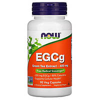ЭГКГ EGCg экстракт зеленого чая, 400 мг, 90 вегетарианских капсул Now Foods