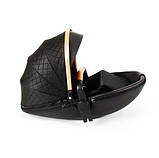 Дитяча універсальна комбінована коляска 2в1 для новонароджених дітей із поворотним блоком чорна, фото 9