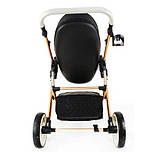 Дитяча універсальна комбінована коляска 2в1 для новонароджених дітей із поворотним блоком чорна, фото 8