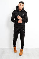 Мужской спортивный костюм New Balance с капюшоном (Нью Беленс) Черный