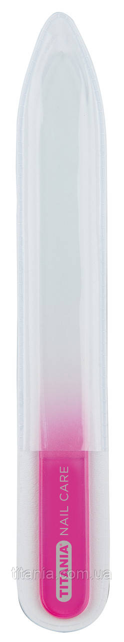 OUTLET Манікюрна скляна двостороння пилка кольорова в блістерній упаковці TITANIA art.1251B