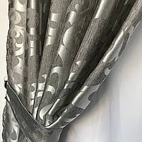 Штори на кухню, штори в зал з ламбрекенами, ламбрекени на вікна Сірий (LS-220-29), фото 8