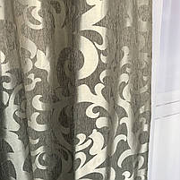 Штори на кухню, штори в зал з ламбрекенами, ламбрекени на вікна Сірий (LS-220-29), фото 10