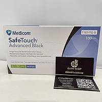 Нитриловые перчатки SafeTouch® Advanced Black 100 шт Черный (Medicom)